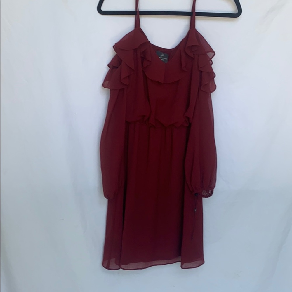 Off the shoulder red Adrianna Papell
